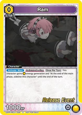 Image of Ram (006) (UEPR/REZ-1-006) - UE24BT ReZERO Starting Life in Another World Release Event Cards