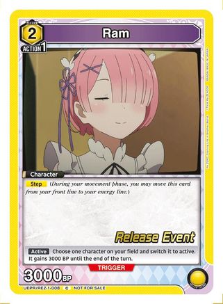 Image of Ram (008) (UEPR/REZ-1-008) - UE24BT ReZERO Starting Life in Another World Release Event Cards