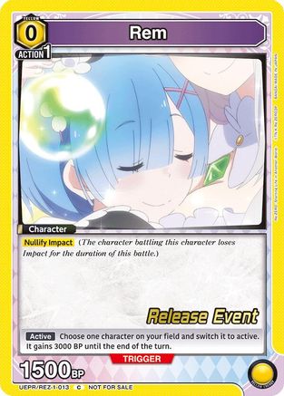 Image of Rem (013) (UEPR/REZ-1-013) - UE24BT ReZERO Starting Life in Another World Release Event Cards