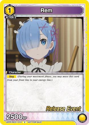 Image of Rem (014) (UEPR/REZ-1-014) - UE24BT ReZERO Starting Life in Another World Release Event Cards