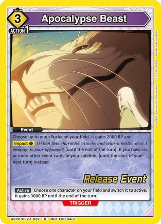 Image of Apocalypse Beast (UEPR/REZ-1-032) - UE24BT ReZERO Starting Life in Another World Release Event Cards