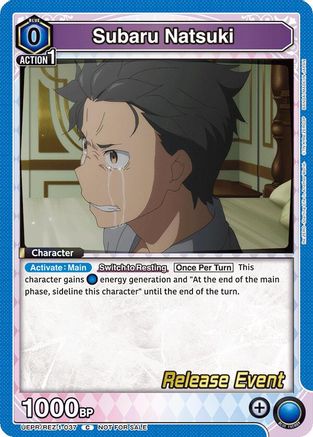 Image of Subaru Natsuki (037) (UEPR/REZ-1-037) - UE24BT ReZERO Starting Life in Another World Release Event Cards