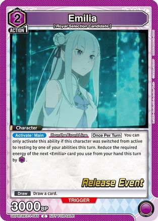 Image of Emilia (085) (UEPR/REZ-1-085) - UE24BT ReZERO Starting Life in Another World Release Event Cards