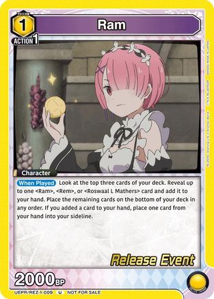 Image of Ram (009) (UEPR/REZ-1-009) - UE24BT ReZERO Starting Life in Another World Release Event Cards