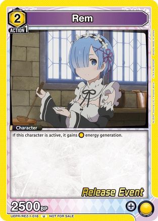 Image of Rem (016) (UEPR/REZ-1-016) - UE24BT ReZERO Starting Life in Another World Release Event Cards