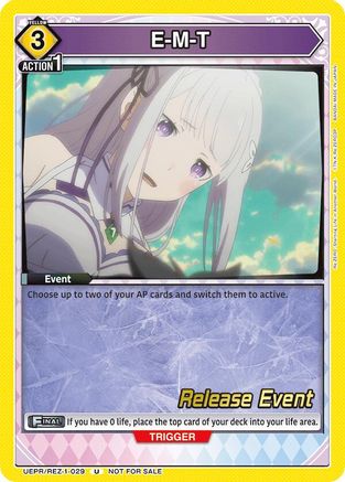 Image of E-M-T (UEPR/REZ-1-029) - UE24BT ReZERO Starting Life in Another World Release Event Cards