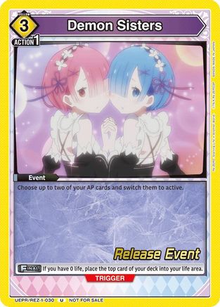 Image of Demon Sisters (UEPR/REZ-1-030) - UE24BT ReZERO Starting Life in Another World Release Event Cards