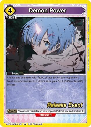 Image of Demon Power (UEPR/REZ-1-031) - UE24BT ReZERO Starting Life in Another World Release Event Cards