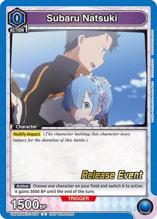 Image of Subaru Natsuki (039) (UEPR/REZ-1-039) - UE24BT ReZERO Starting Life in Another World Release Event Cards