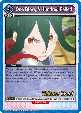 Image of One Blow, A Hundred Felled (UEPR/REZ-1-066) - UE24BT ReZERO Starting Life in Another World Release Event Cards