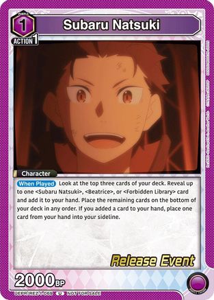 Image of Subaru Natsuki (069) (UEPR/REZ-1-069) - UE24BT ReZERO Starting Life in Another World Release Event Cards
