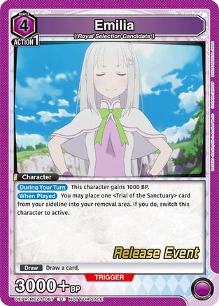 Image of Emilia (087) (UEPR/REZ-1-087) - UE24BT ReZERO Starting Life in Another World Release Event Cards