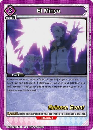 Image of El Minya (UEPR/REZ-1-096) - UE24BT ReZERO Starting Life in Another World Release Event Cards