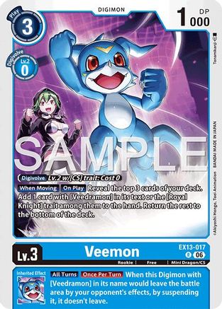 Image of Veemon (EX13-017) - Chivalrous XIII Foil