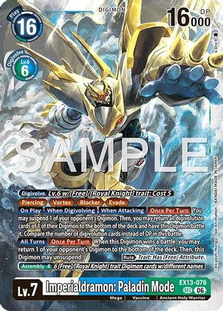 Image of Imperialdramon: Paladin Mode (EX13-076) - Chivalrous XIII Foil
