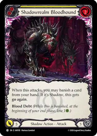 Image of Shadowrealm Bloodhound (Yellow) (IAR195) - Usurp the Shadow Throne Rainbow Foil