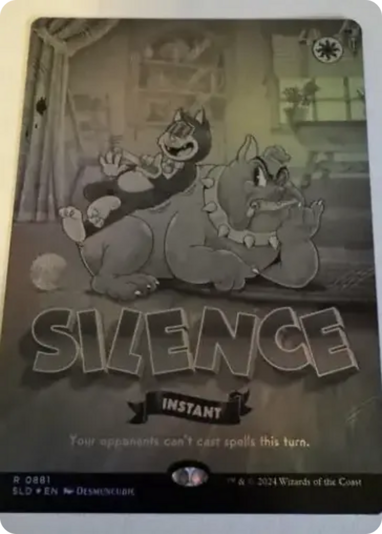 Image of Silence (0881) (Black & White Foil) [Secret Lair Drop Series]