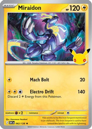 Image of Miraidon 062/128  - Holofoil ME 30th Celebration - Rare