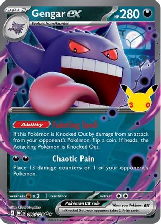 Image of Gengar ex 090/128  - Holofoil ME 30th Celebration - Double Rare