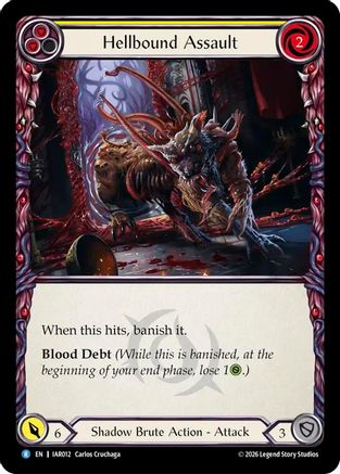 Image of Hellbound Assault (Yellow) (IAR012) - Usurp the Shadow Throne Rainbow Foil