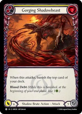 Image of Gorging Shadowbeast (Yellow) (IAR030) - Usurp the Shadow Throne