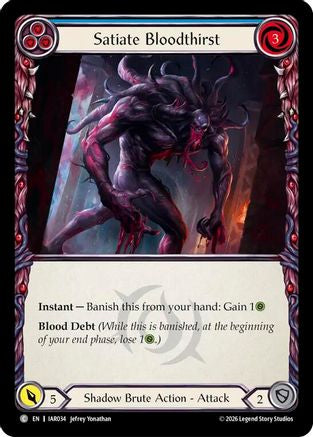 Image of Satiate Bloodthirst (Blue) (IAR034) - Usurp the Shadow Throne