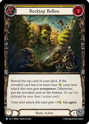 Image of Rocktop Bellow (Yellow) (IAR045) - Usurp the Shadow Throne Rainbow Foil