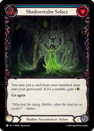Image of Shadowrealm Solace (IAR081) - Usurp the Shadow Throne