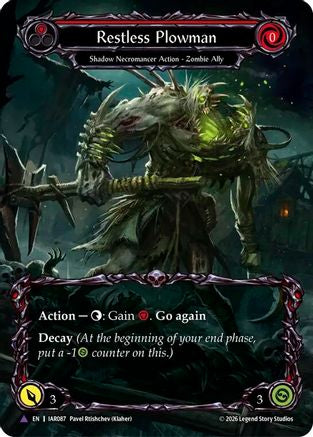 Image of Restless Plowman (Marvel) (IAR087) - Usurp the Shadow Throne Cold Foil