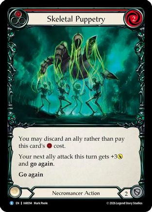 Image of Skeletal Puppetry (Red) (IAR094) - Usurp the Shadow Throne Rainbow Foil