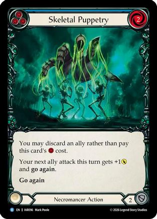 Image of Skeletal Puppetry (Blue) (IAR096) - Usurp the Shadow Throne Rainbow Foil