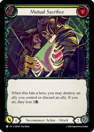Image of Mutual Sacrifice (Yellow) (IAR104) - Usurp the Shadow Throne Rainbow Foil