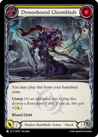 Image of Demonbound Gloomblade (Yellow) (IAR127) - Usurp the Shadow Throne