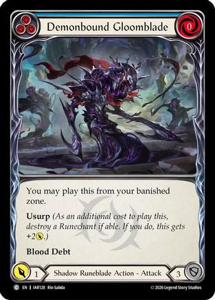 Image of Demonbound Gloomblade (Blue) (IAR128) - Usurp the Shadow Throne Rainbow Foil