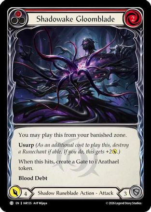 Image of Shadowake Gloomblade (Red) (IAR135) - Usurp the Shadow Throne Rainbow Foil