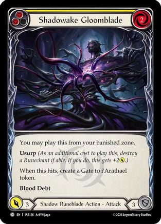 Image of Shadowake Gloomblade (Yellow) (IAR136) - Usurp the Shadow Throne