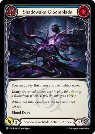 Image of Shadowake Gloomblade (Blue) (IAR137) - Usurp the Shadow Throne Rainbow Foil