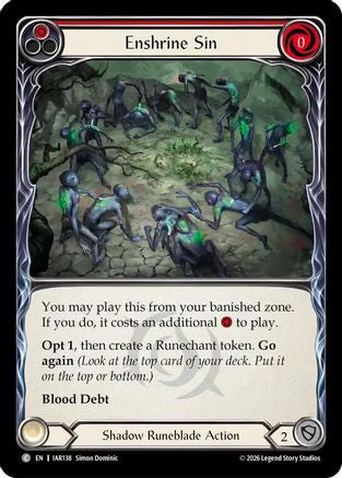 Image of Enshrine Sin (Red) (IAR138) - Usurp the Shadow Throne