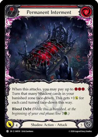 Image of Permanent Interment (Red) (IAR191) - Usurp the Shadow Throne Rainbow Foil
