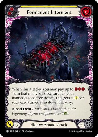 Image of Permanent Interment (Yellow) (IAR192) - Usurp the Shadow Throne