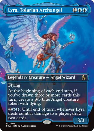 Image of Lyra, Tolarian Archangel (Borderless) (FRA-301) - Reality Fracture Foil