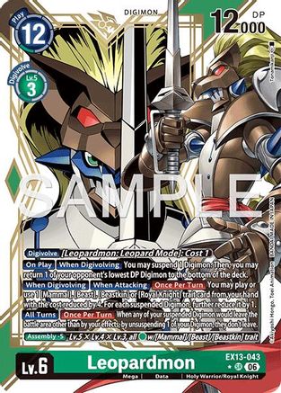 Image of Leopardmon (Alternate Art) (EX13-043) - Chivalrous XIII Foil