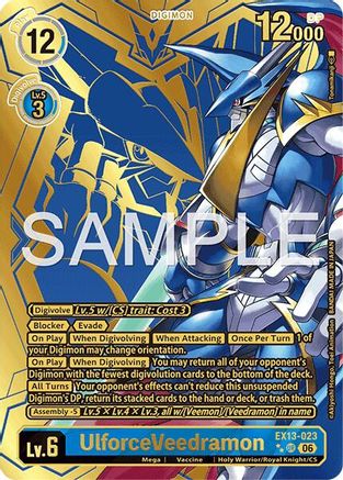 Image of UlforceVeedramon (Rare Pull) (EX13-023) - Chivalrous XIII Foil