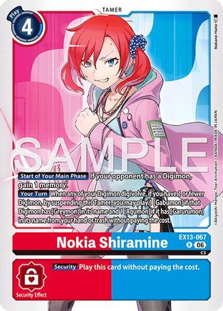 Image of Nokia Shiramine (EX13-067) - Chivalrous XIII Foil