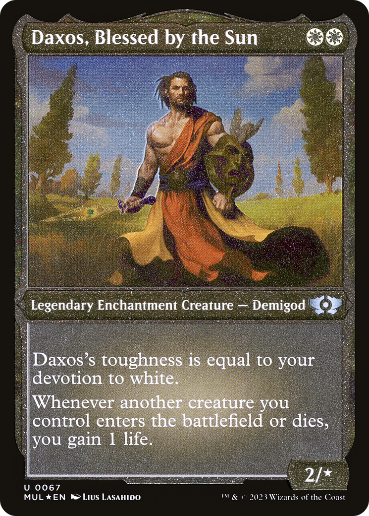 Image of Daxos, Blessed by the Sun (Foil Etched) [Multiverse Legends]