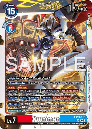 Image of Omnimon (EX13-016) - Chivalrous XIII Foil