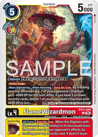 Image of FlameWizardmon (EX13-029) - Chivalrous XIII