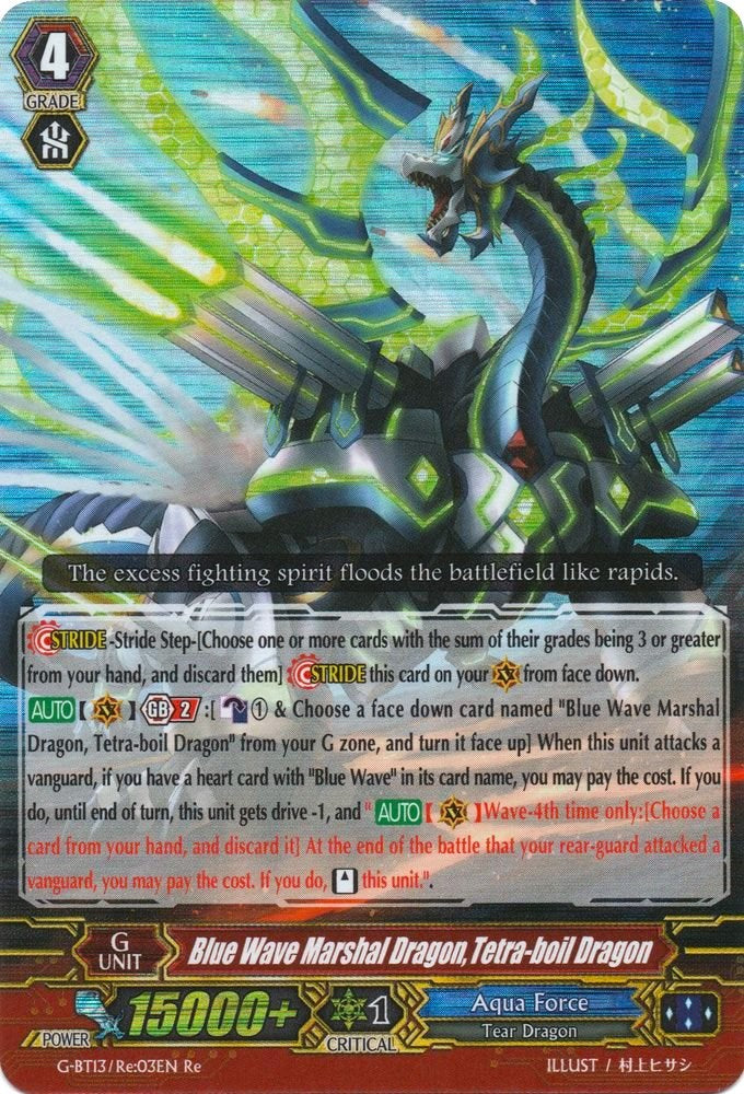 Image of Blue Wave Marshal Dragon, Tetra-boil Dragon (G-BT13/Re:03EN) [Ultimate Stride]