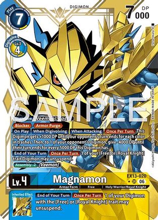 Image of Magnamon (Alternate Art) (EX13-020) - Chivalrous XIII Foil