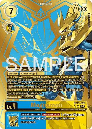 Image of Magnamon (Rare Pull) (EX13-020) - Chivalrous XIII Foil